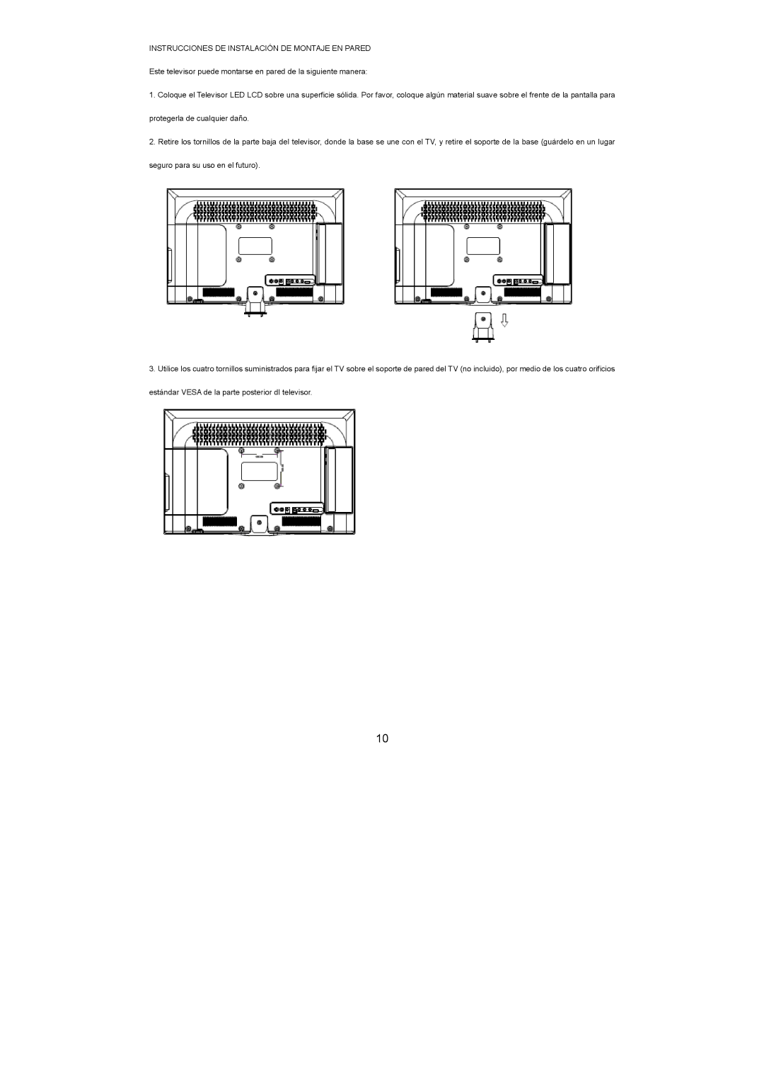 Haier LET24C600F, LET19C600F, LET22C600F user manual Instrucciones DE Instalación DE Montaje EN Pared 