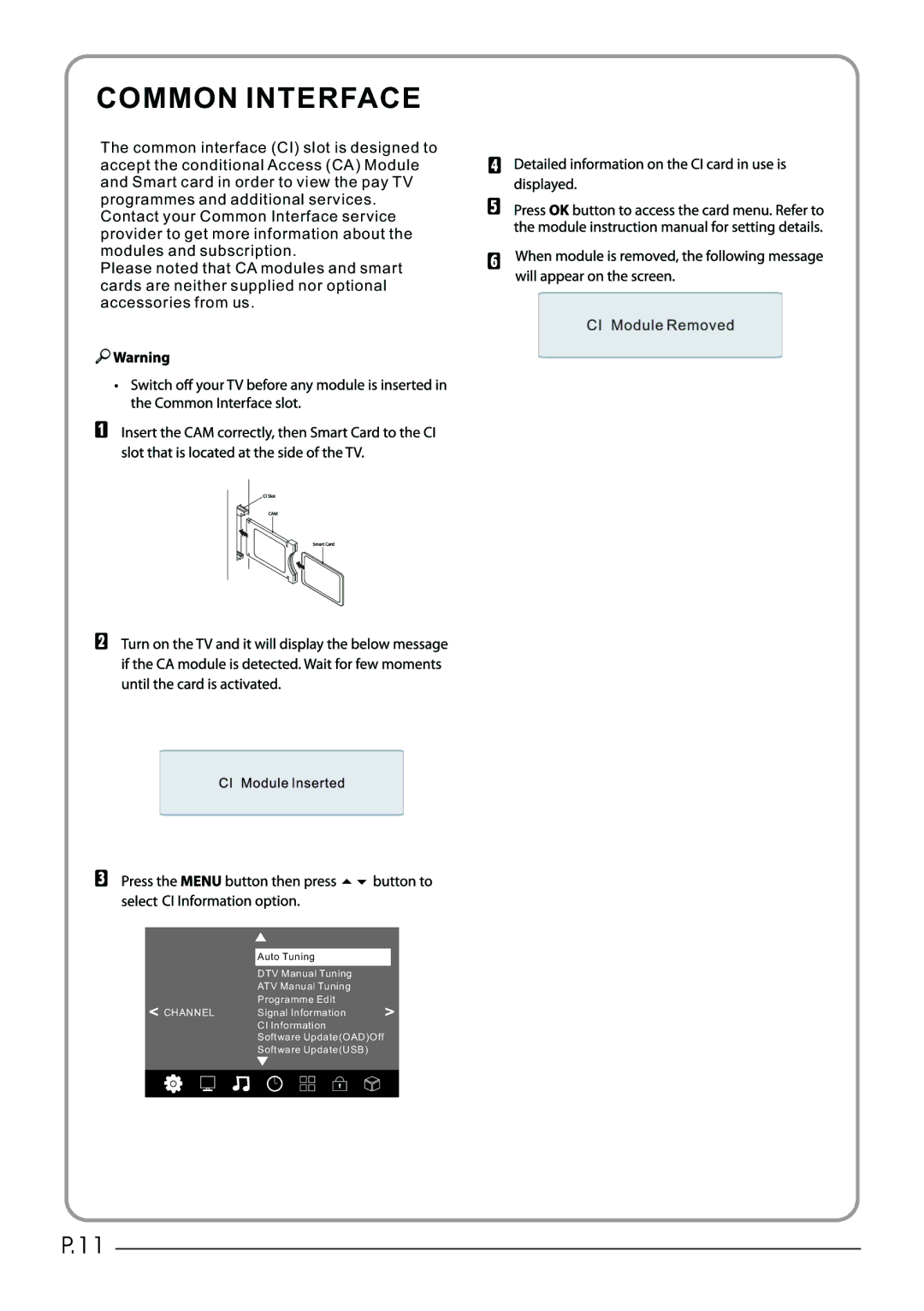 Haier LET26C430, LET32C430 user manual Common Interface 