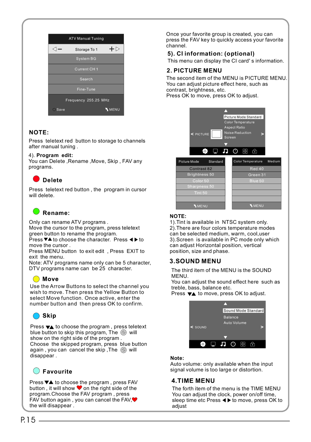 Haier LET26C430, LET32C430 user manual Delete, Rename, Favourite, CI information optional 