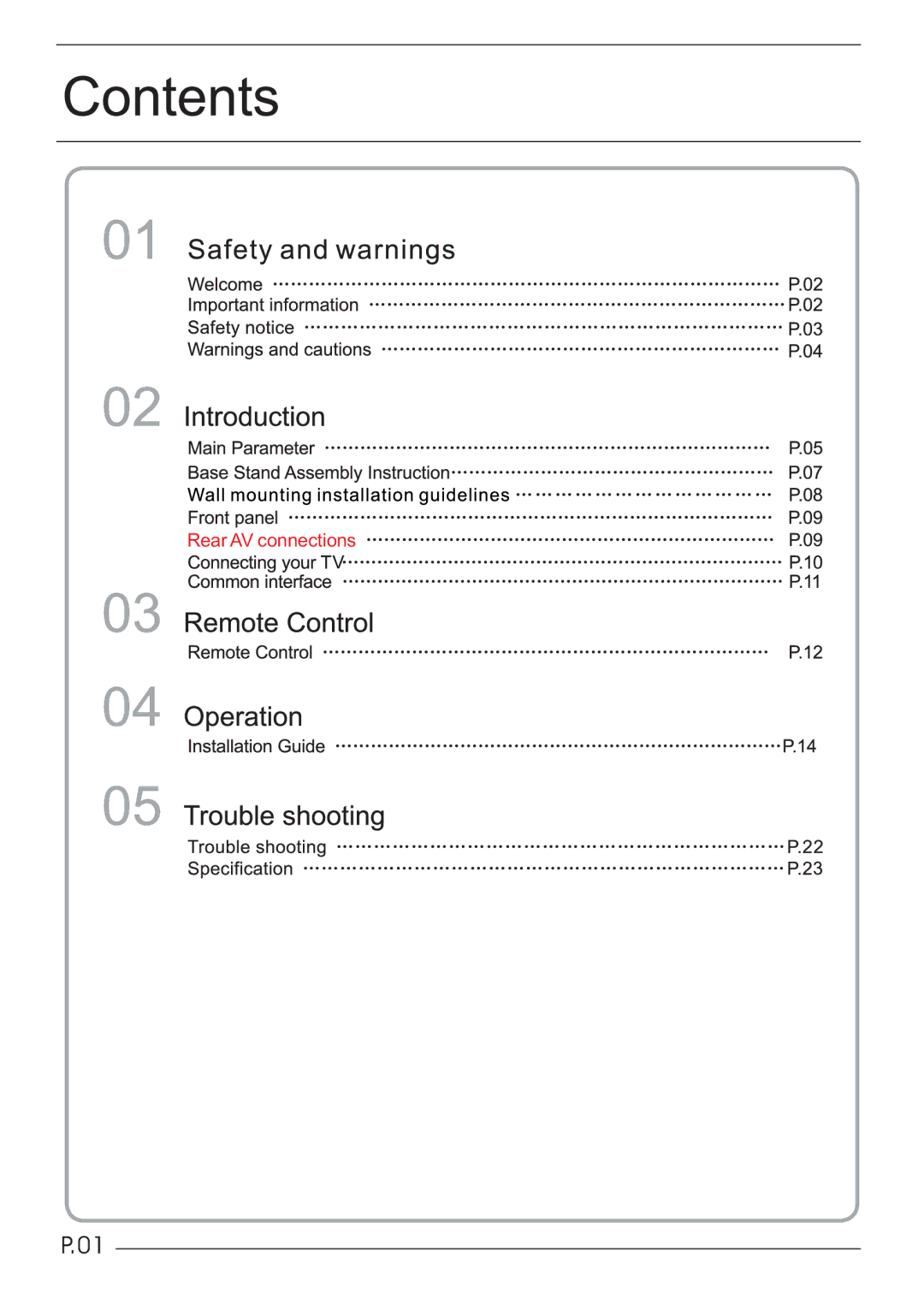 Haier LET26C430, LET32C430 user manual Rear AV connections 