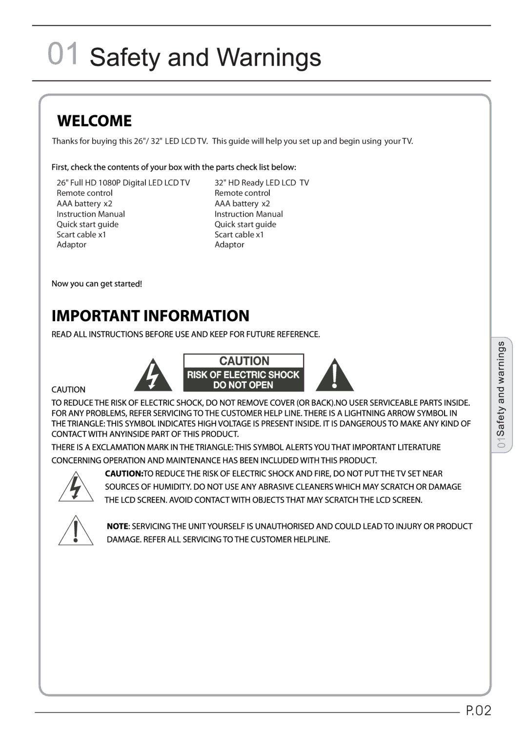 Haier LET32C430, LET26C430 user manual HD Ready LED LCD TV 