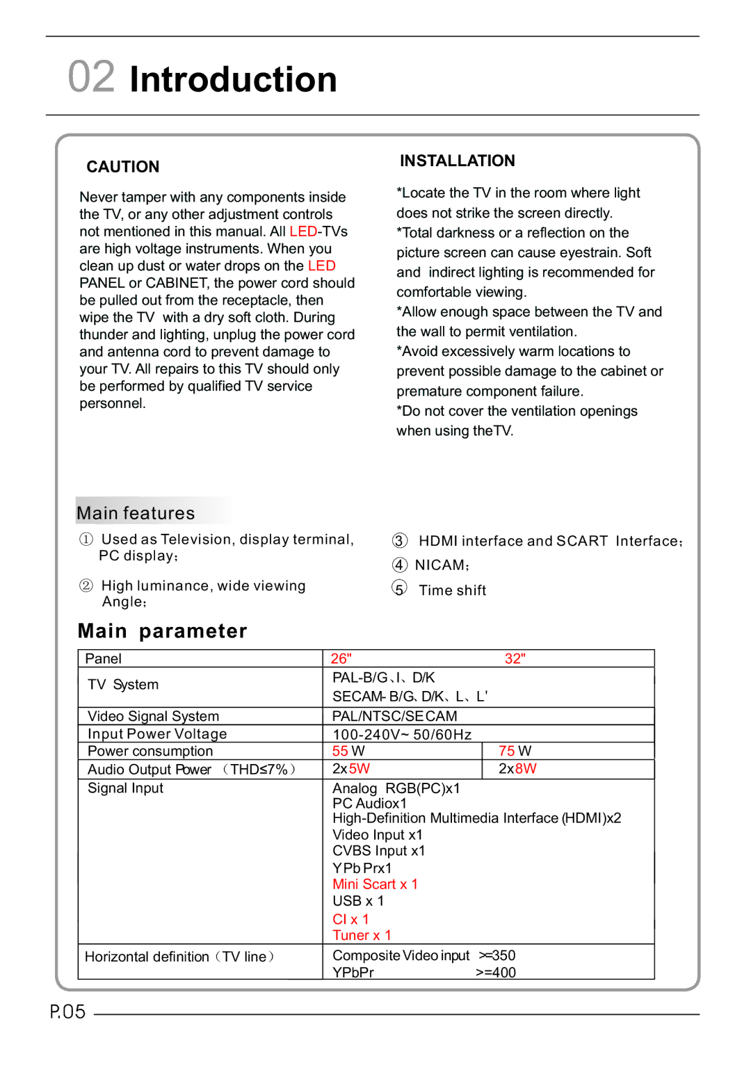 Haier LET26C430, LET32C430 user manual Introduction 