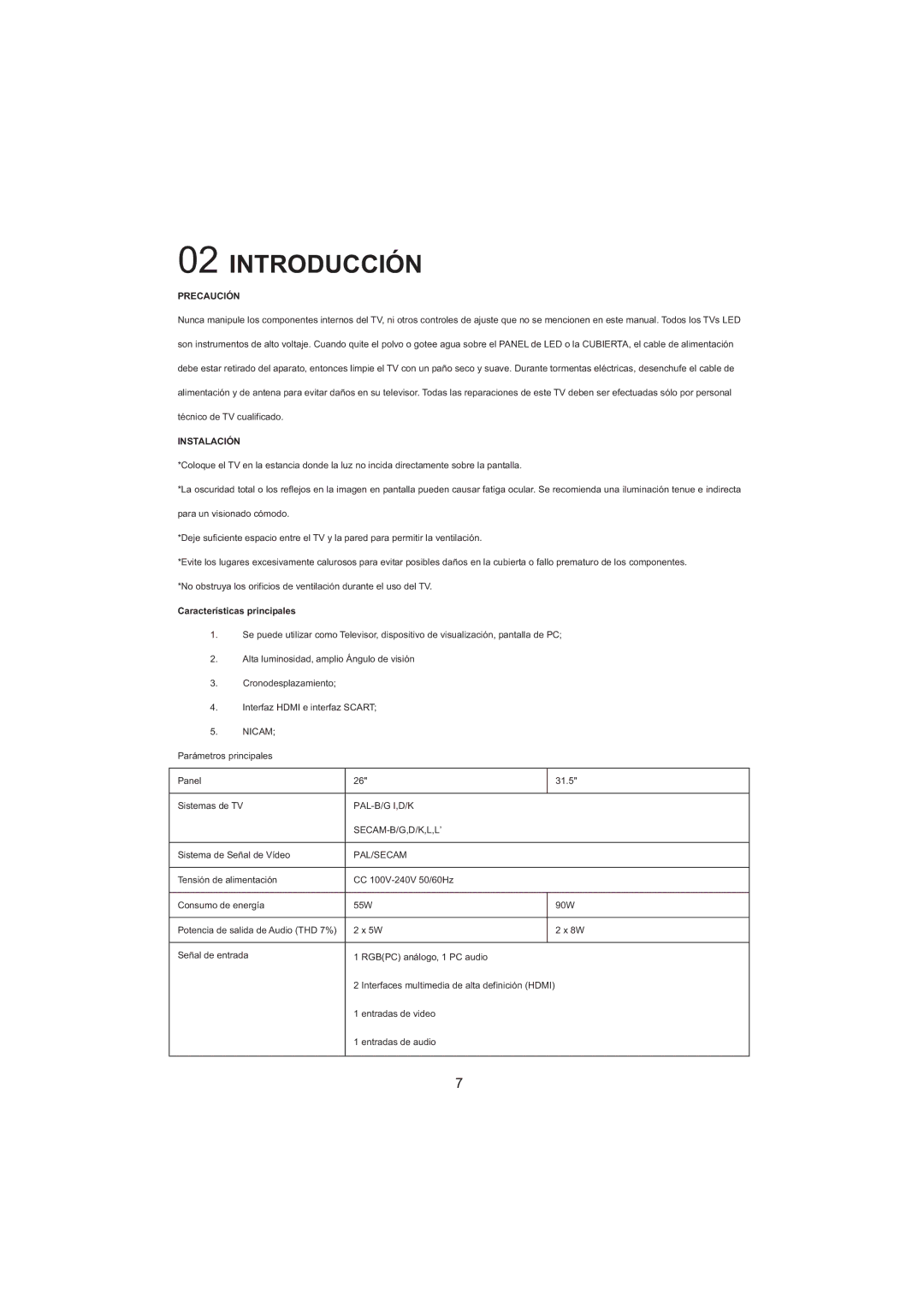 Haier LED LCD TV Receiver, LET26C600F, LET32C600F user manual Introducción, Características principales 