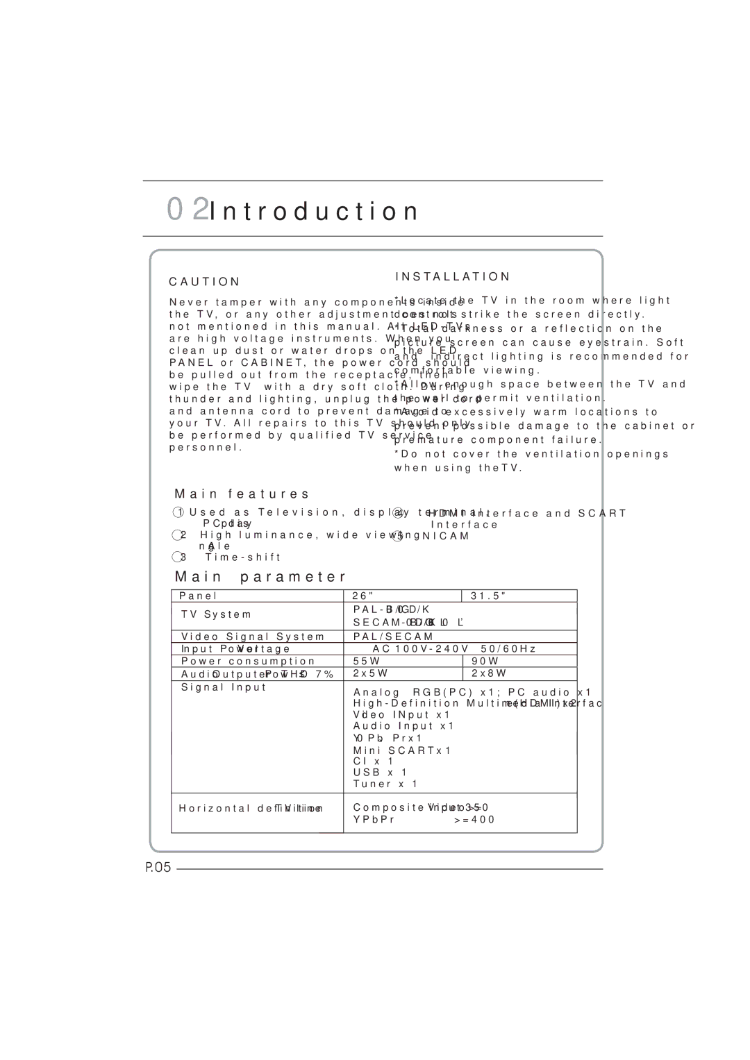 Haier LET26C600F, LED LCD TV Receiver, LET32C600F user manual Introduction 