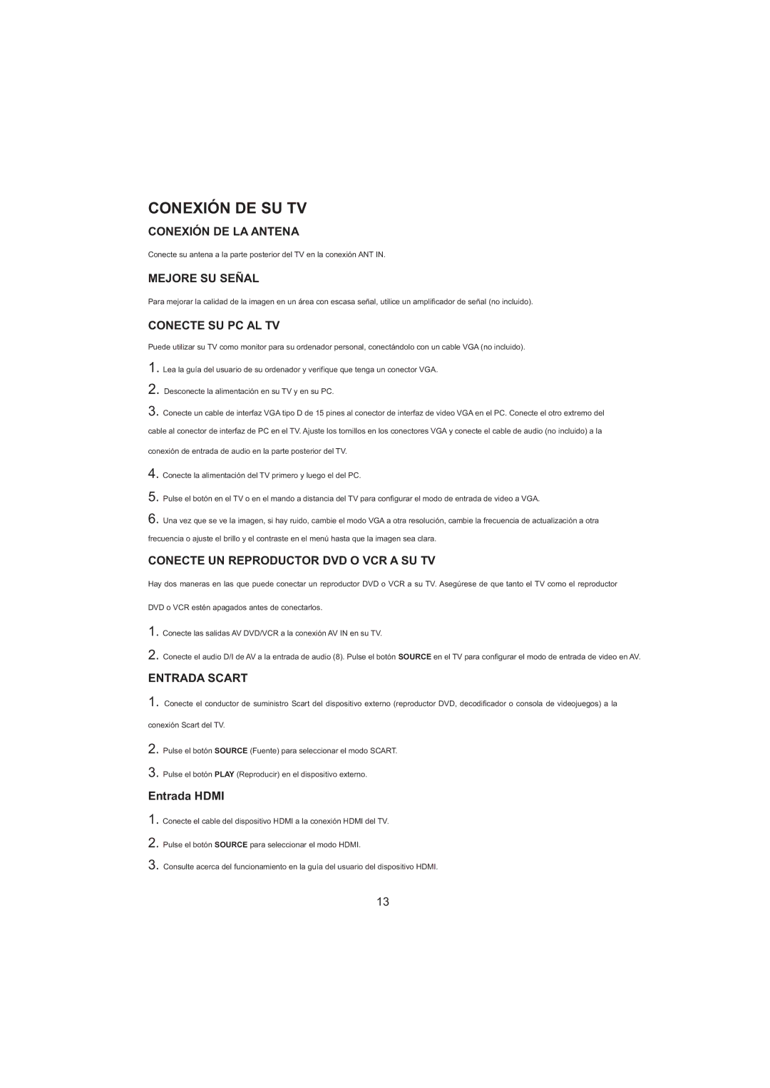 Haier LED LCD TV Receiver, LET26C600F, LET32C600F user manual Conexión DE SU TV, Mejore SU Señal 