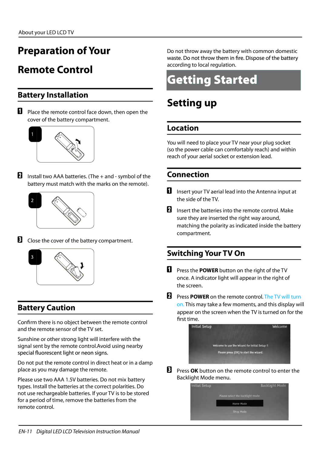 Haier LET42T1000HF, LET39Z18HF, LET32T1000HF, LET46Z18HF instruction manual Preparation of Your, Remote Control, Setting up 