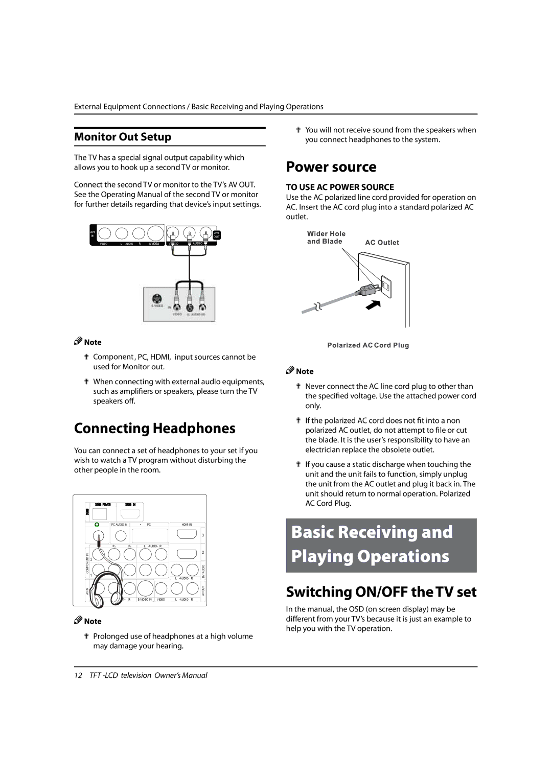 Haier LS42T3, LS47T3 manual $PoofdujohFbeqipoft, 1PXFSTPVSDF, POJUPS0VU4FUVQ 