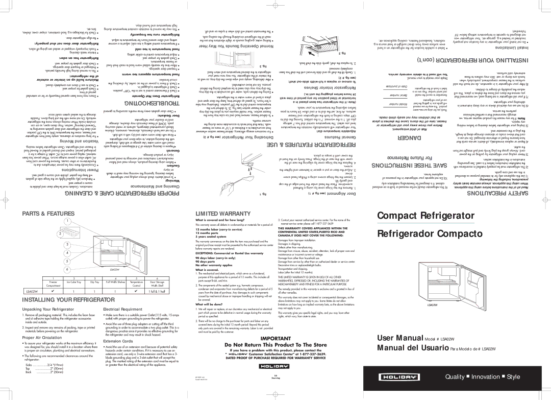 Haier LSA02W user manual Hear May You Sounds Operating Normal, Limitations Install, Shelves Interior Refrigerator 