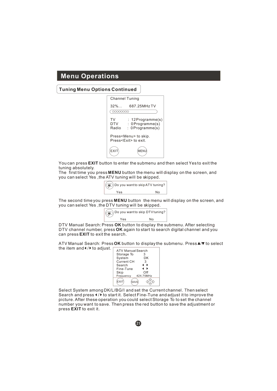 Haier LT22R3CBW user manual Dtv 