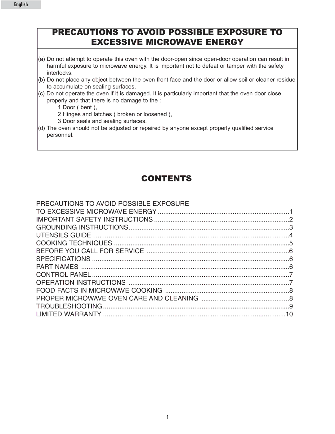 Haier MWG7036RW/B owner manual Contents 