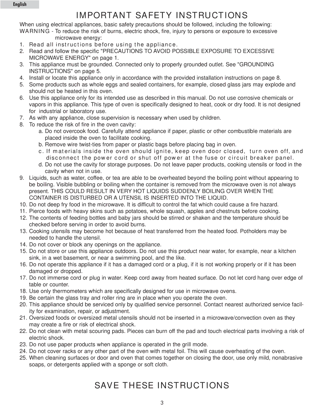 Haier MWM11100TB, MWM11100TW, MWG7036RW owner manual Important Safety Instructions 