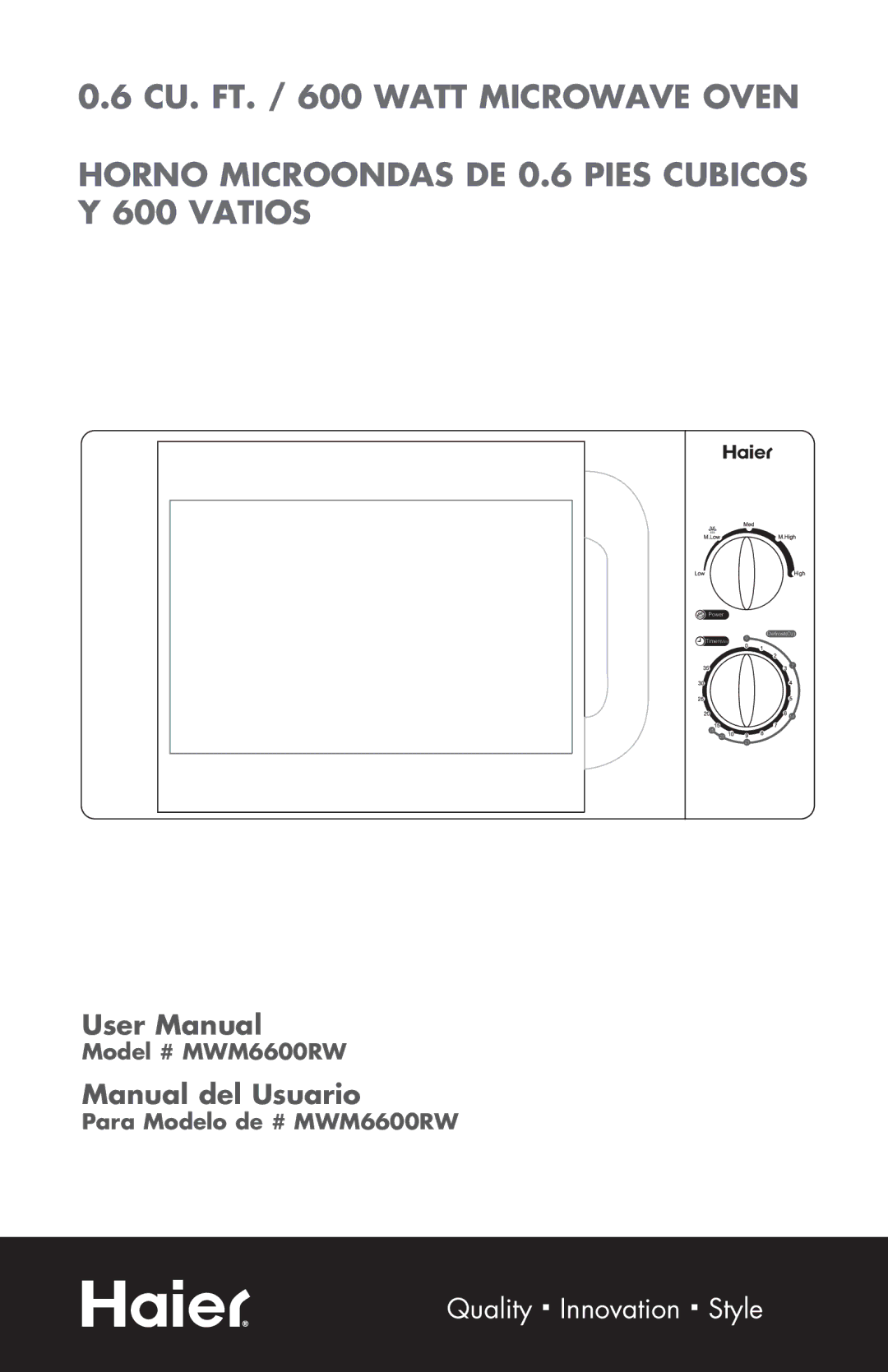 Haier MWM6600RW user manual Manual del Usuario 