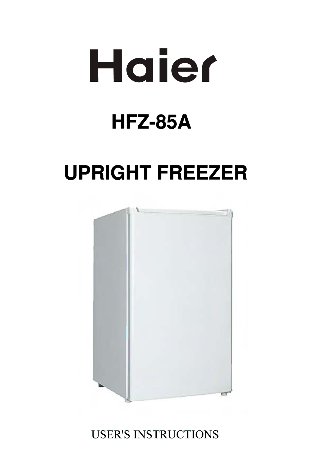 Haier Not AvailableHfz-85a manual HFZ-85A Upright Freezer 