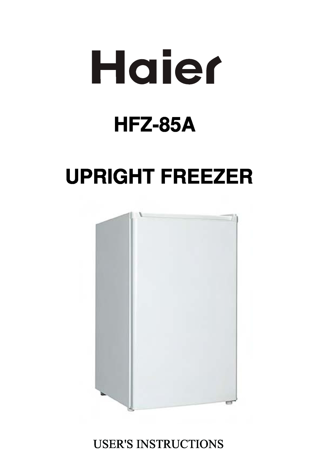 Haier Not AvailableHfz-85a manual HFZ-85A UPRIGHT FREEZER 