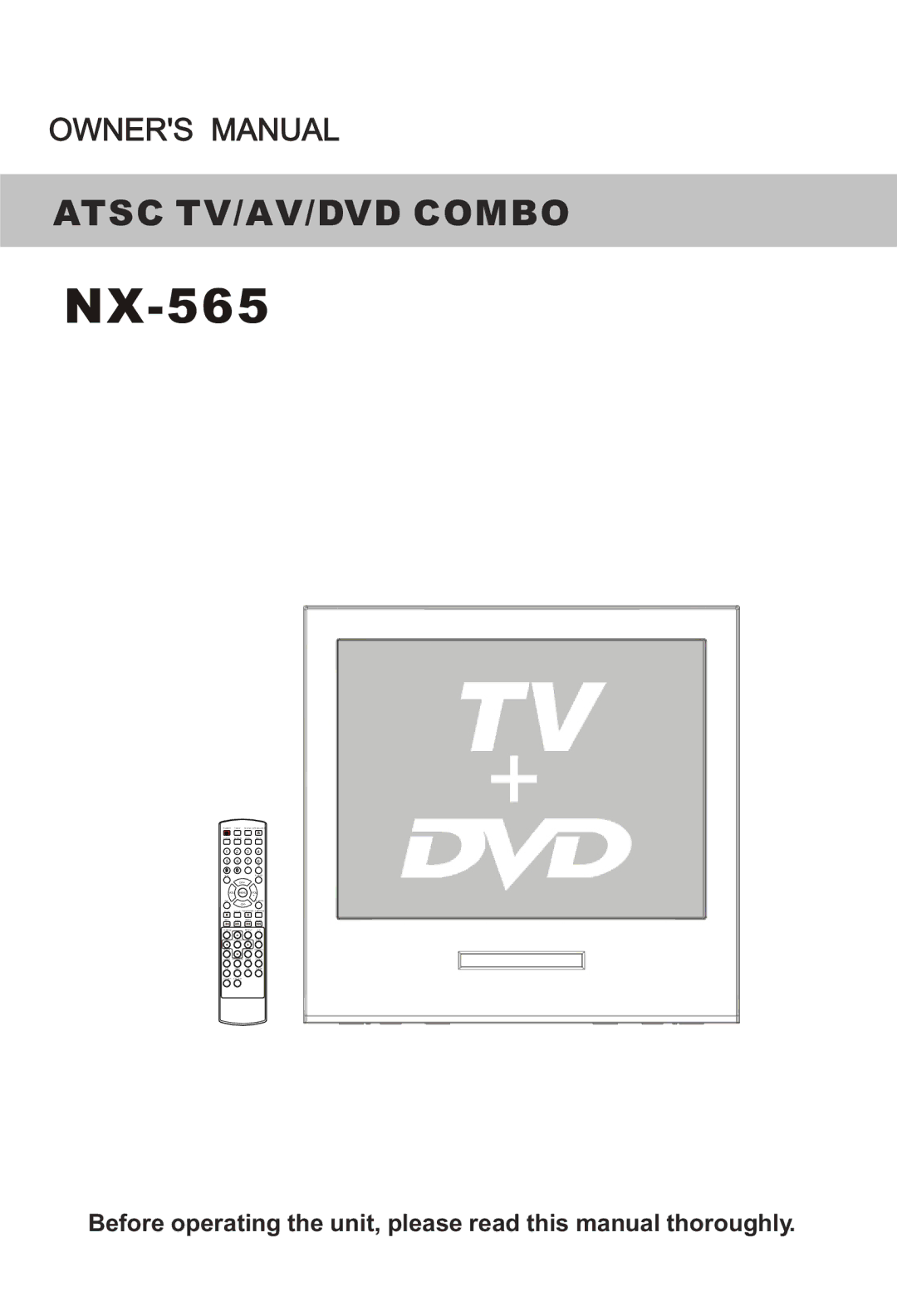 Haier NX-565 owner manual 