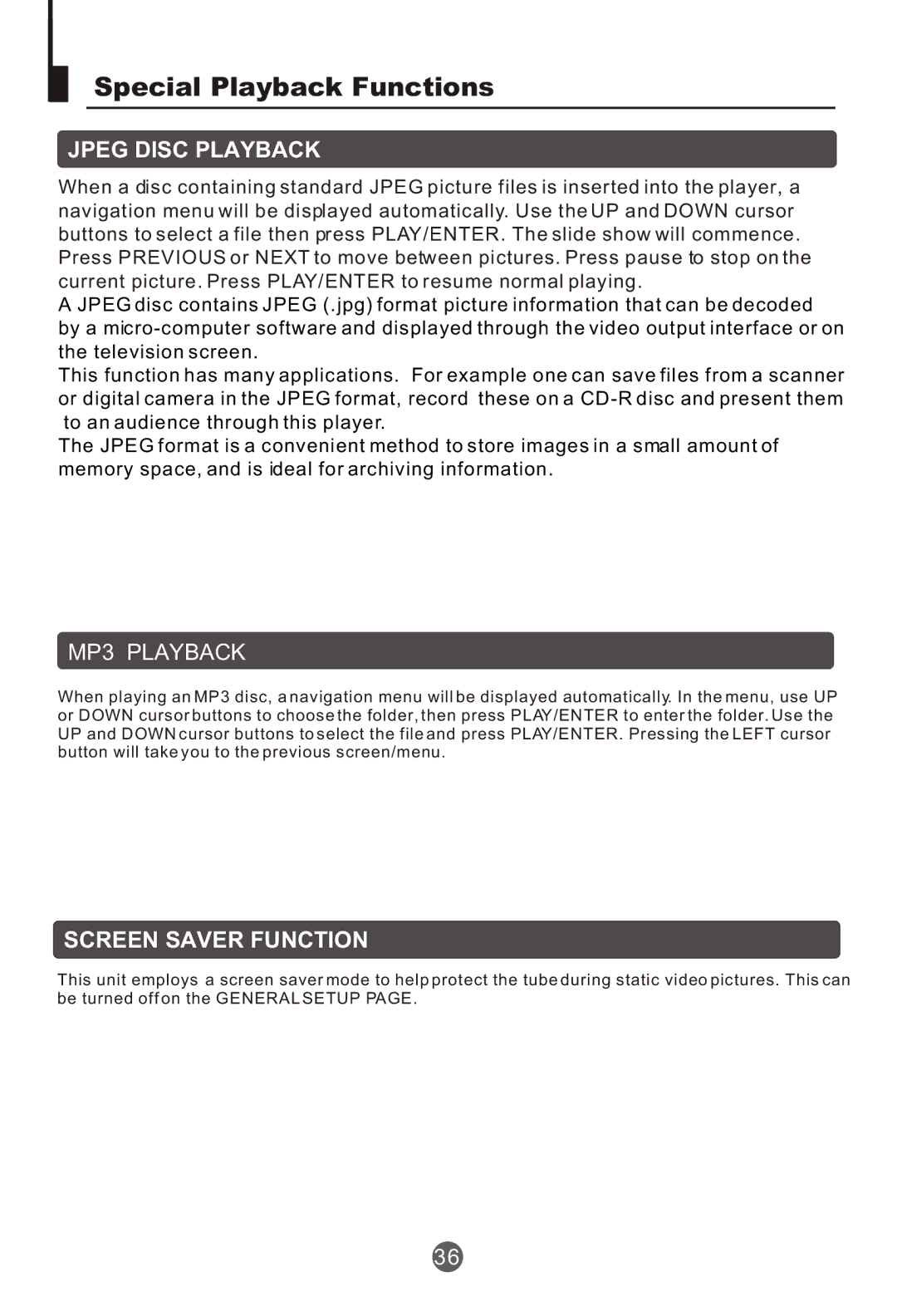 Haier NX-565 owner manual Special Playback Functions 