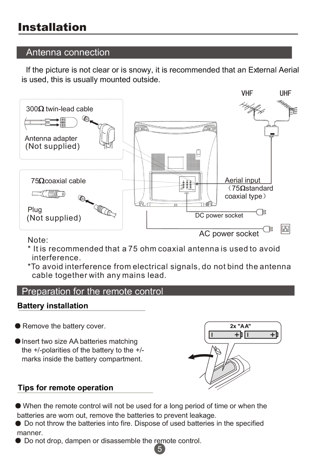 Haier NX-565 owner manual Installation 