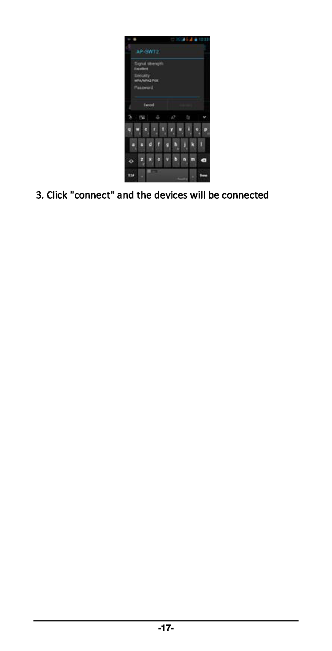 Haier P-867 user manual Click connect and the devices will be connected 