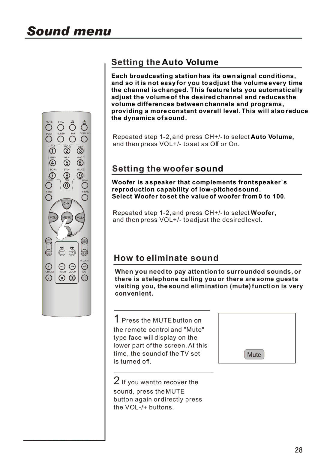 Haier P42A1-AKS owner manual Setting the Auto Volume 