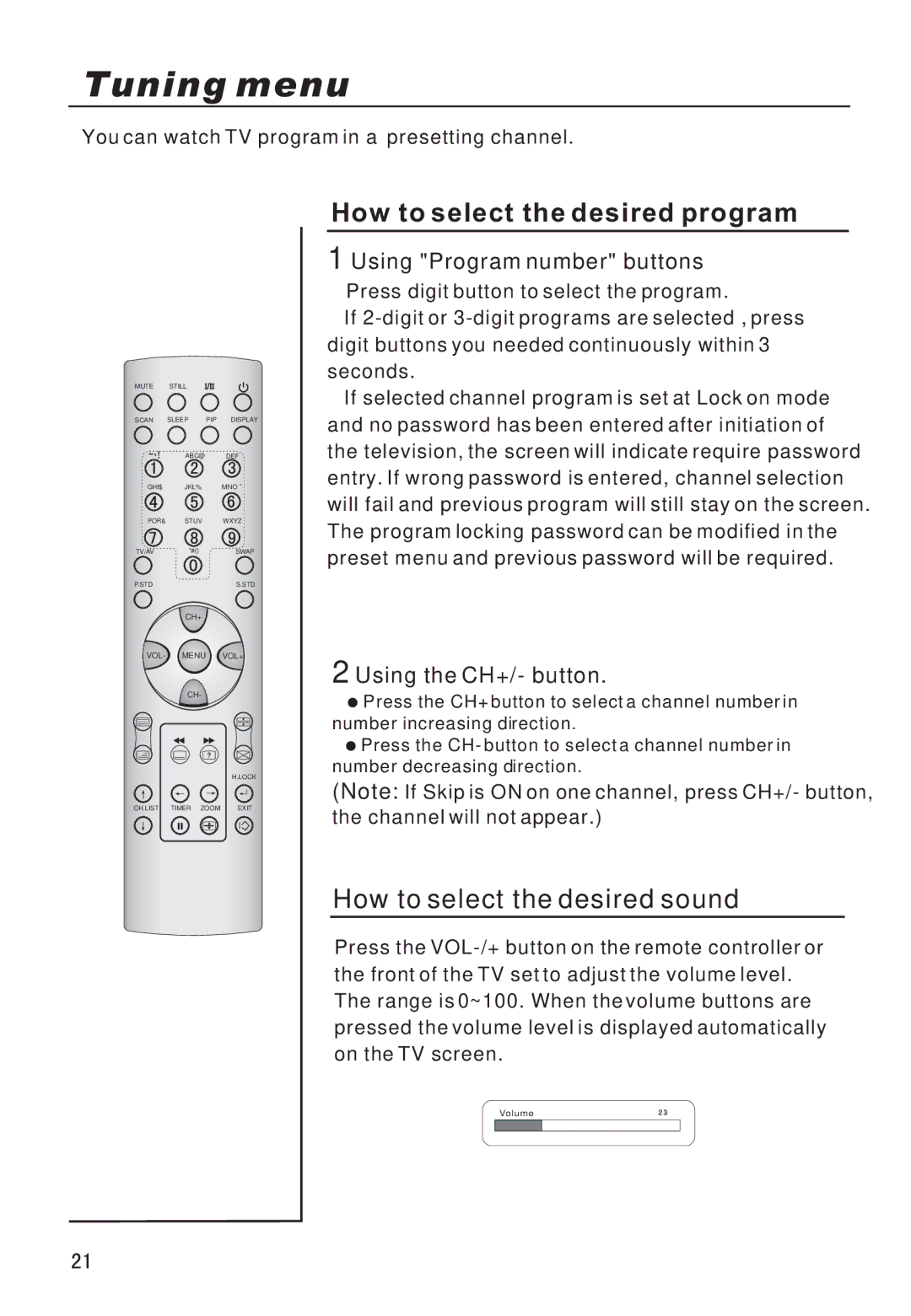 Haier P42V6-A8K owner manual How to select the desired program, You can watch TV program in a presetting channel 