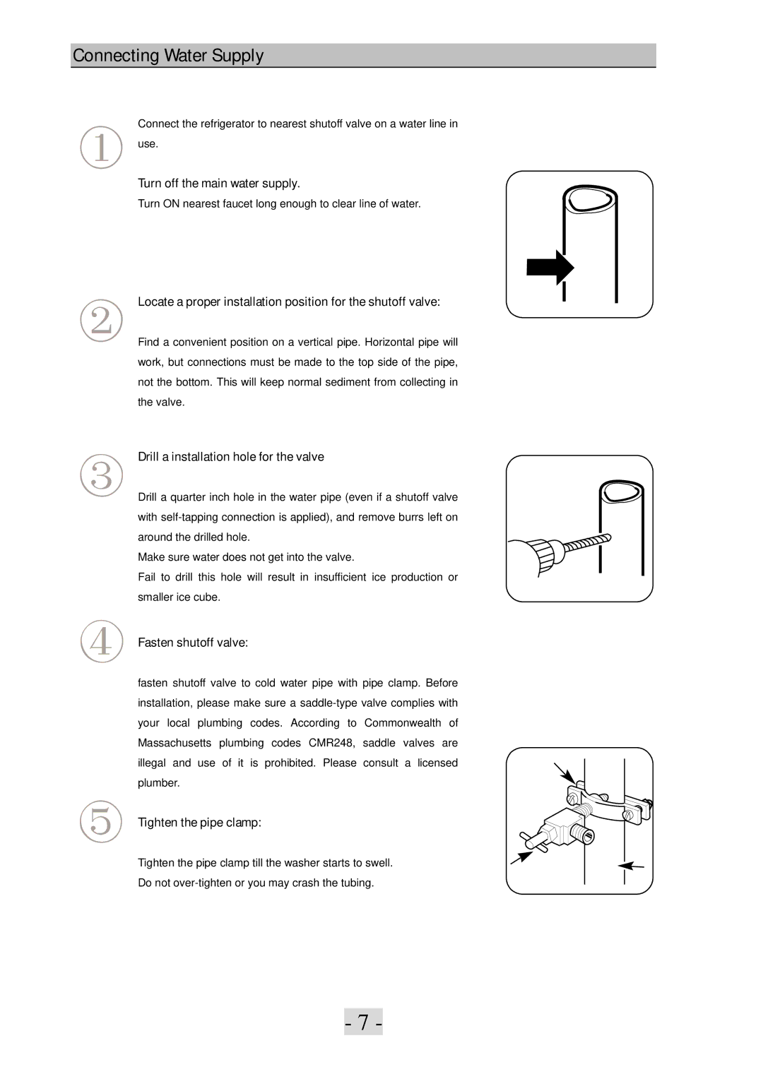 Haier PBFS21EDAE-U warranty Connecting Water Supply 