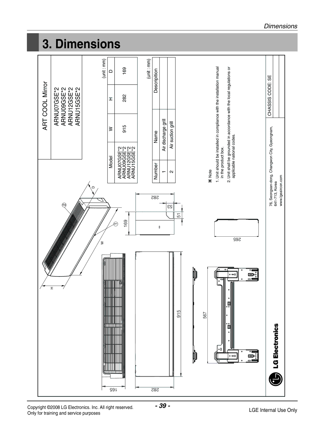 Haier R410A service manual ART Cool Mirror, ARNU07GSE*2 ARNU09GSE*2 ARNU12GSE*2 ARNU15GSE*2 