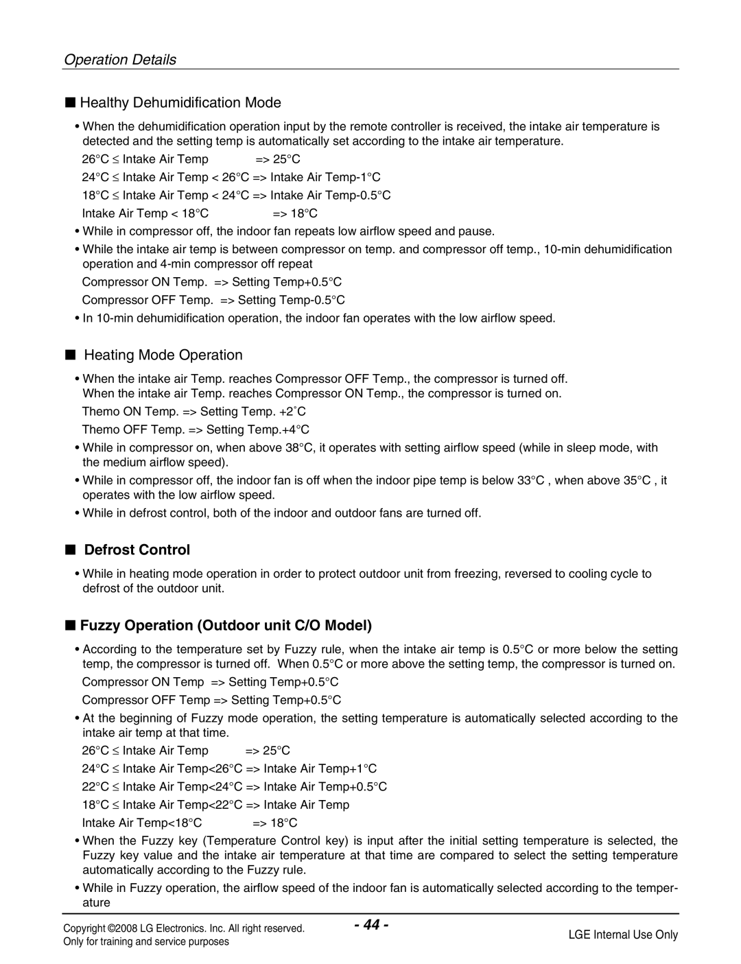 Haier R410A service manual Defrost Control 