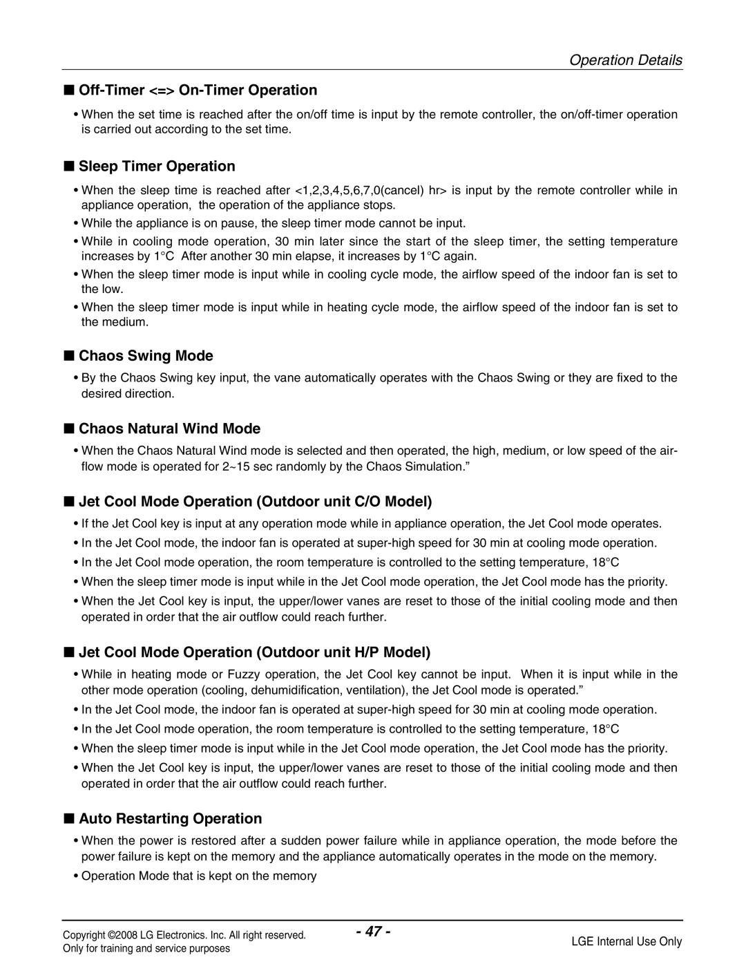 Haier R410A service manual Off-Timer = On-Timer Operation 