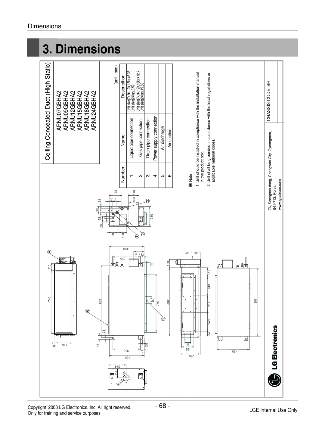 Haier R410A service manual Ceiling Concealed Duct High Static 