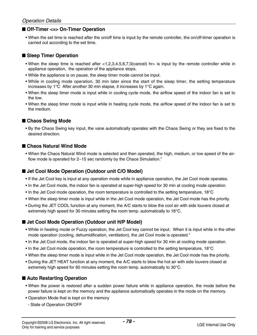 Haier R410A service manual Off-Timer = On-Timer Operation 