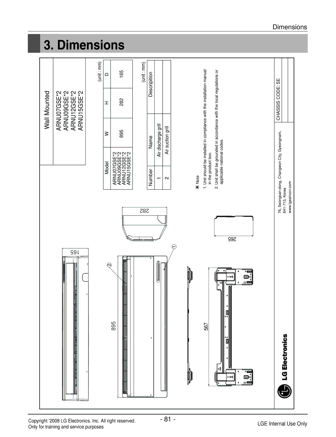 Haier R410A service manual Wall Mounted, 282 265 165 895 