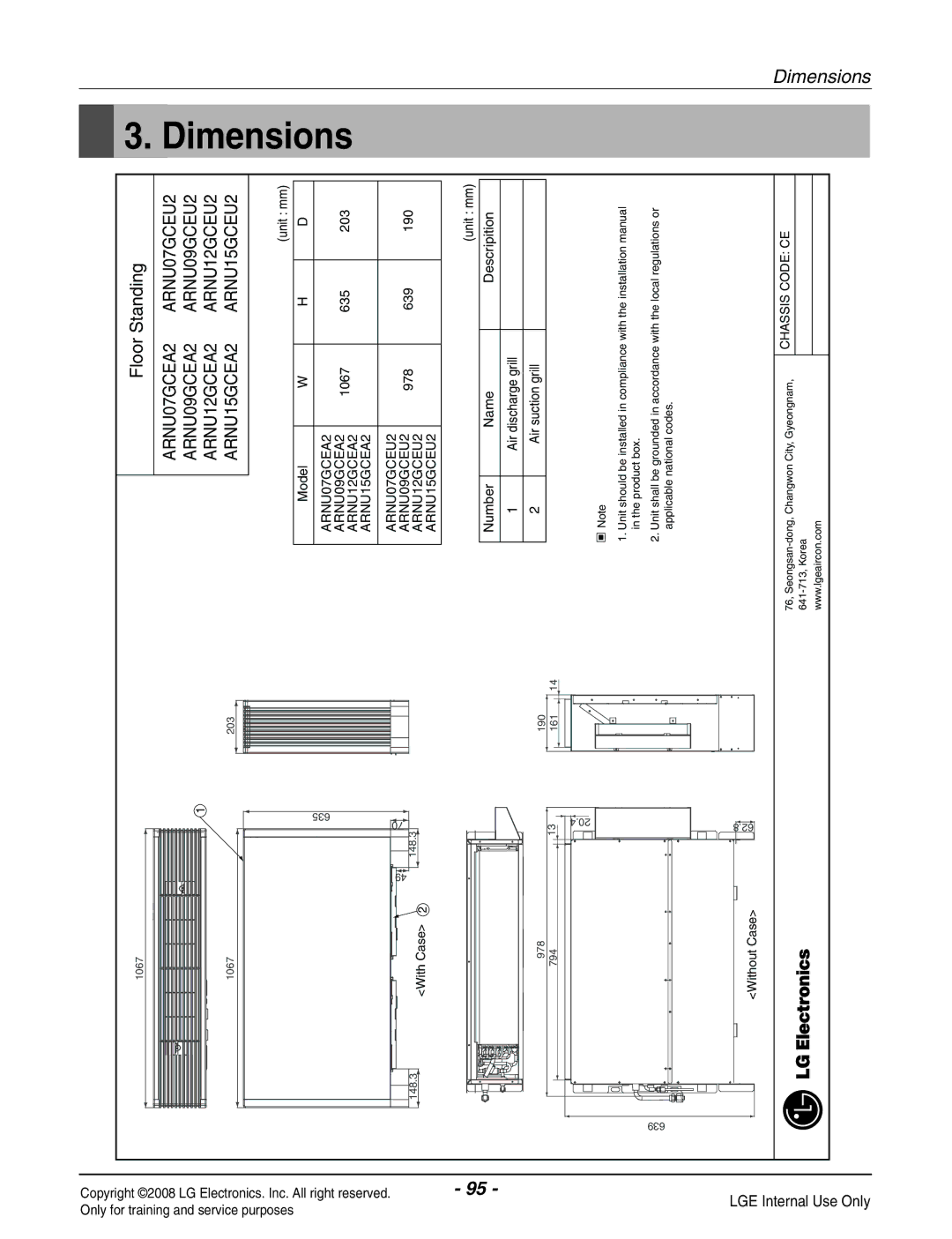 Haier R410A service manual Floor Standing, ARNU15GCEA2 ARNU15GCEU2 