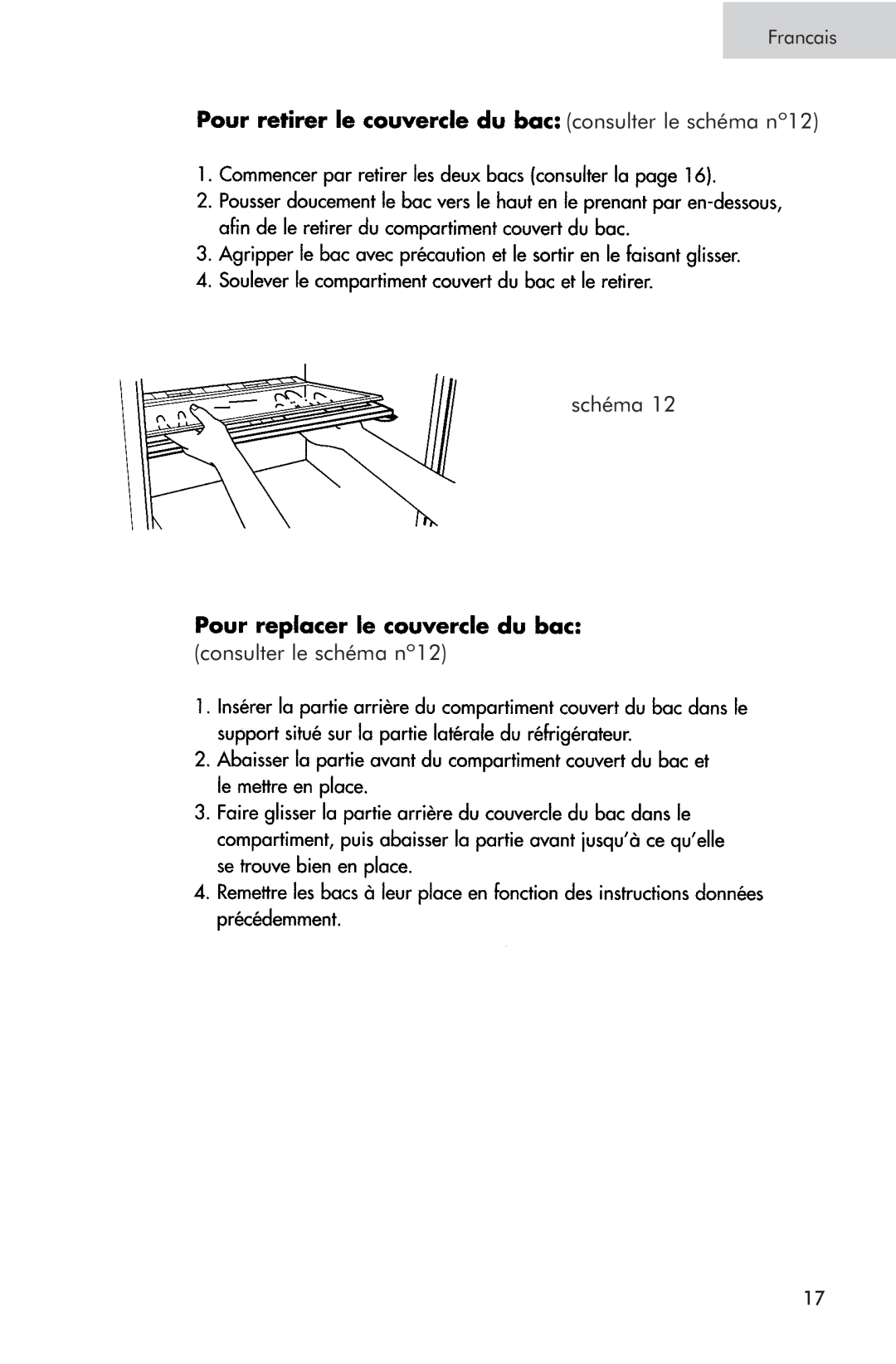 Haier RRTG, PRTS manual consulter le schéma nº12 schéma, Francais 