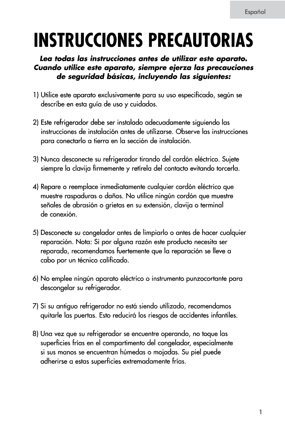 Haier PRTS, RRTG manual Español 