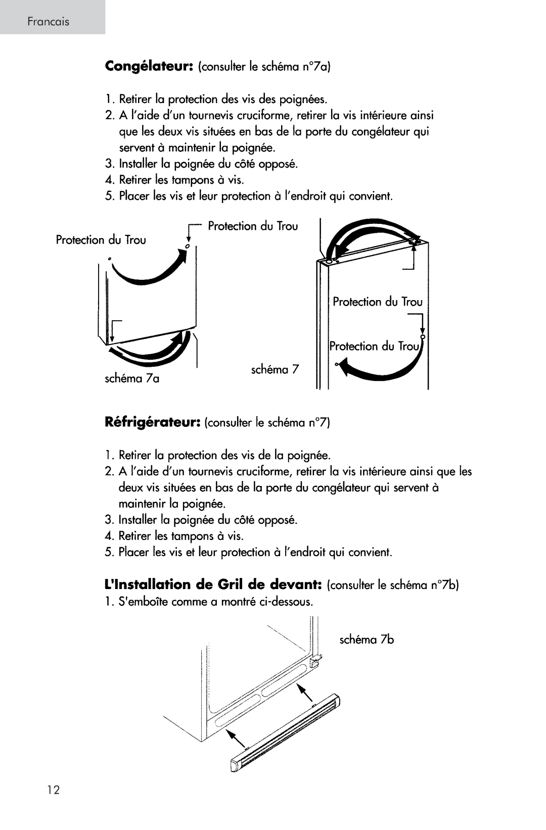 Haier RRTW, HTA, HRTS user manual Francais 