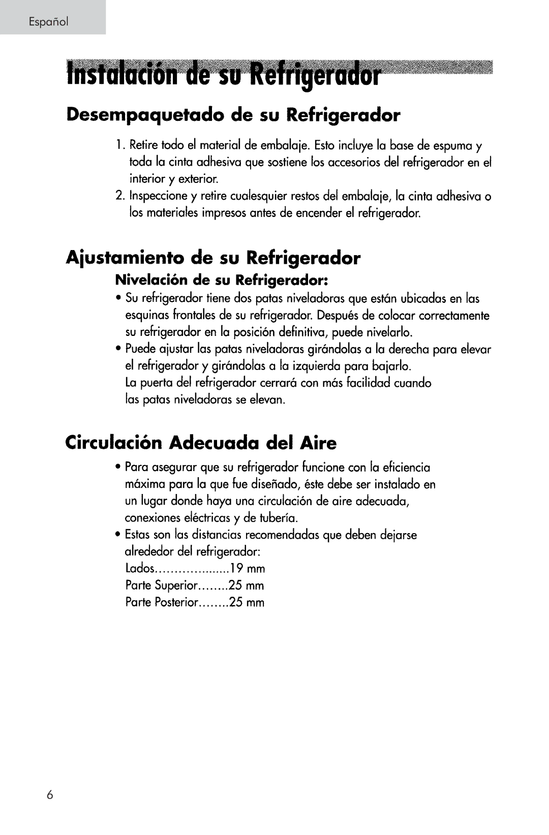 Haier RRTW, HTA, HRTS user manual Español 