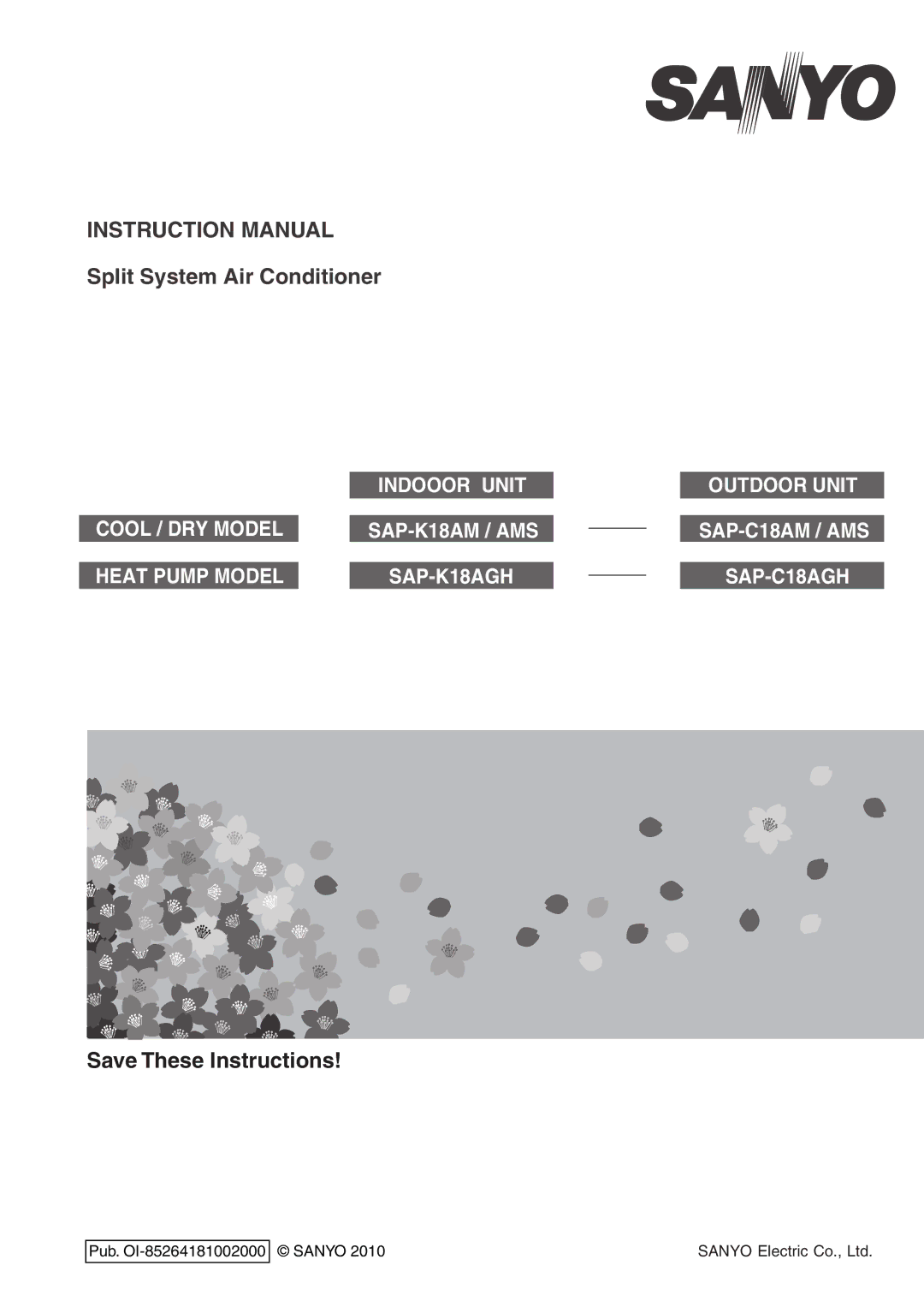 Haier SAP-K18AM, KC18AGH instruction manual Split System Air Conditioner 