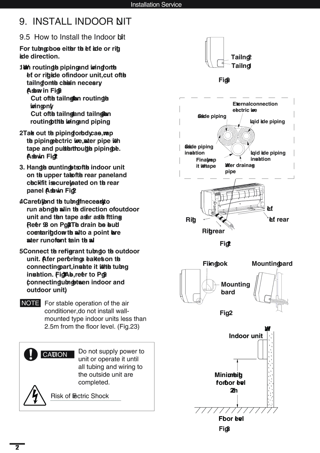 Haier KC18AGH, SAP-K18AM instruction manual How to Install the Indoor Unit 