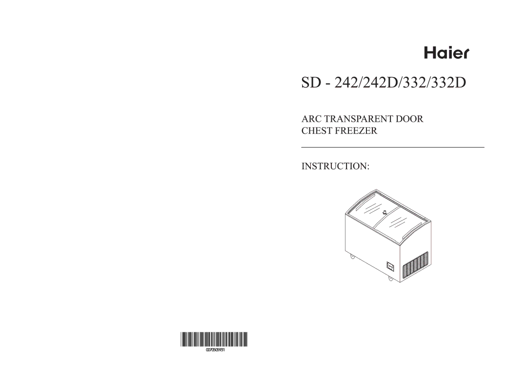 Haier SD-332D, SD-242D manual 