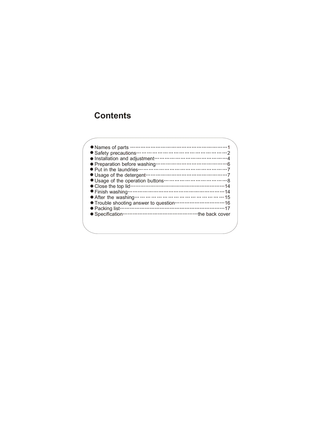 Haier SIG100-97 manual Contents 