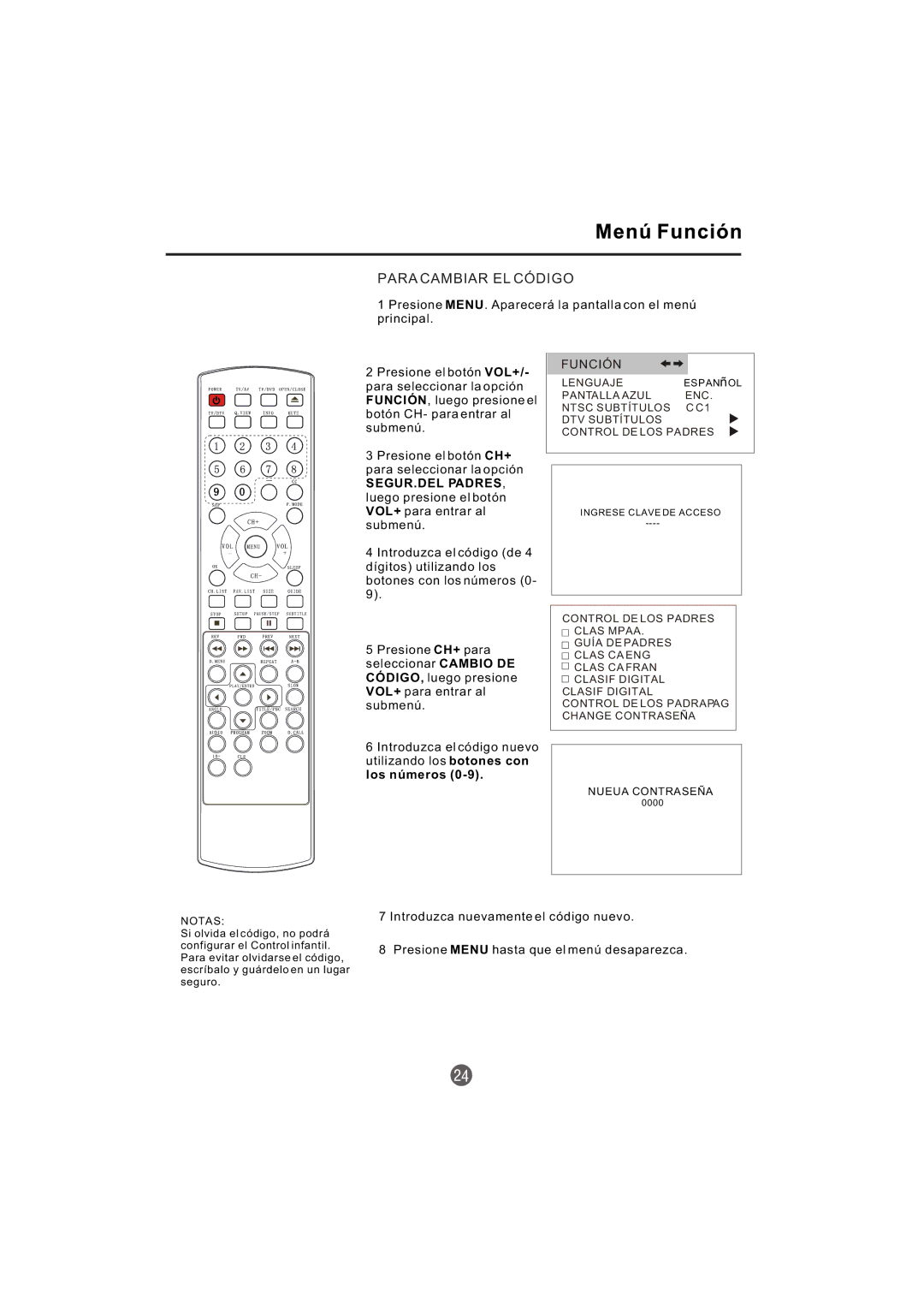 Haier TCR20-A, TCR13-A owner manual Para Cambiar EL Código 