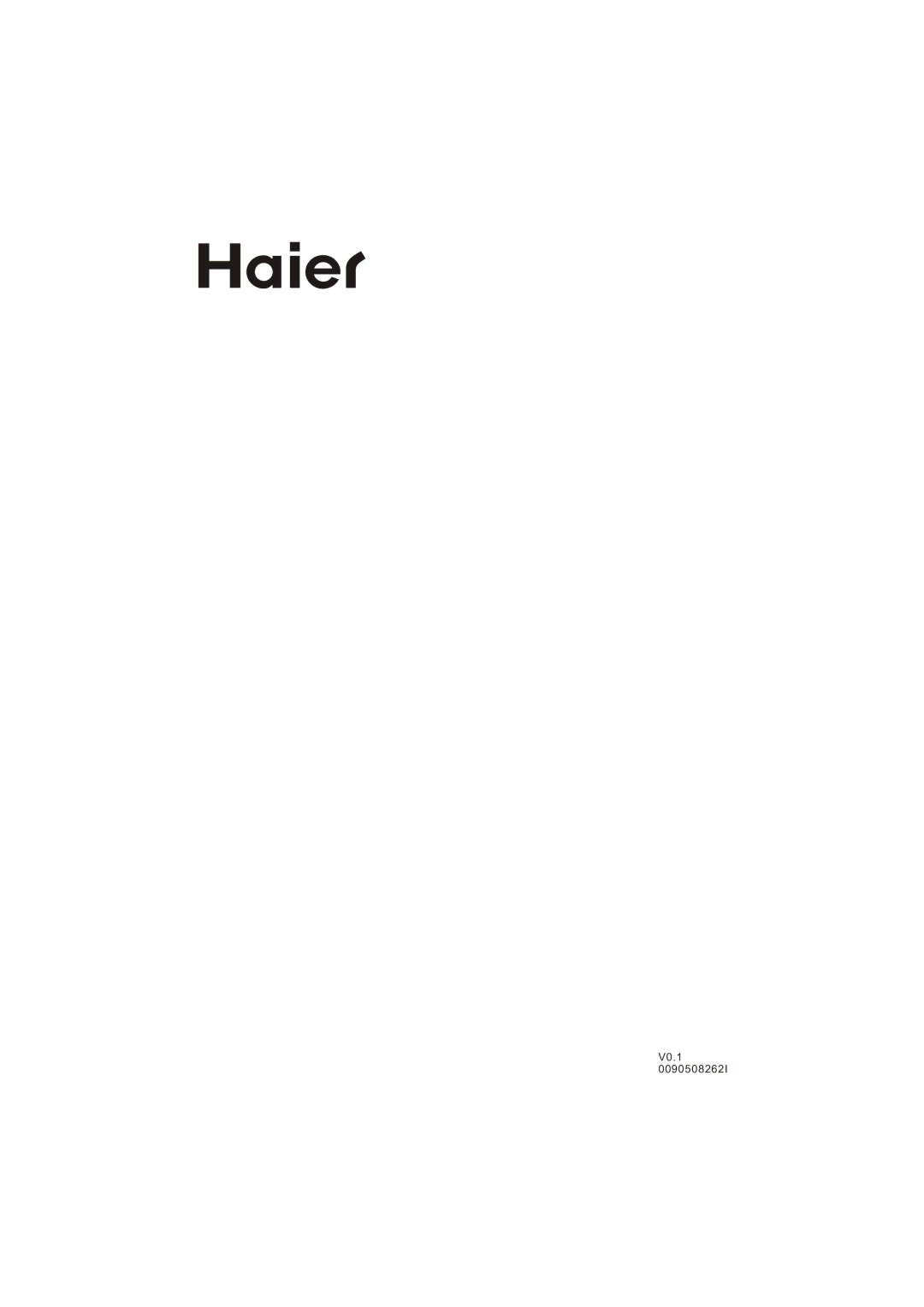 Haier WL19T1, WL22T1 user manual V0.1 0090508262I 