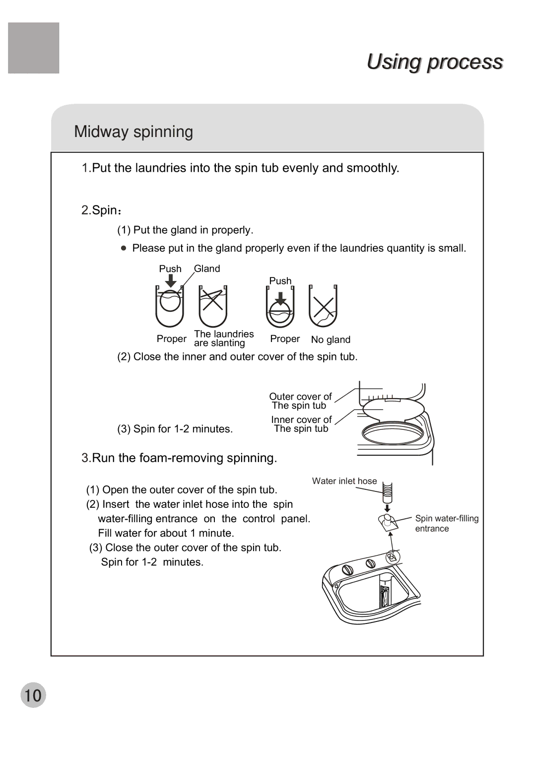 Haier WMS656 user manual Midway spinning 