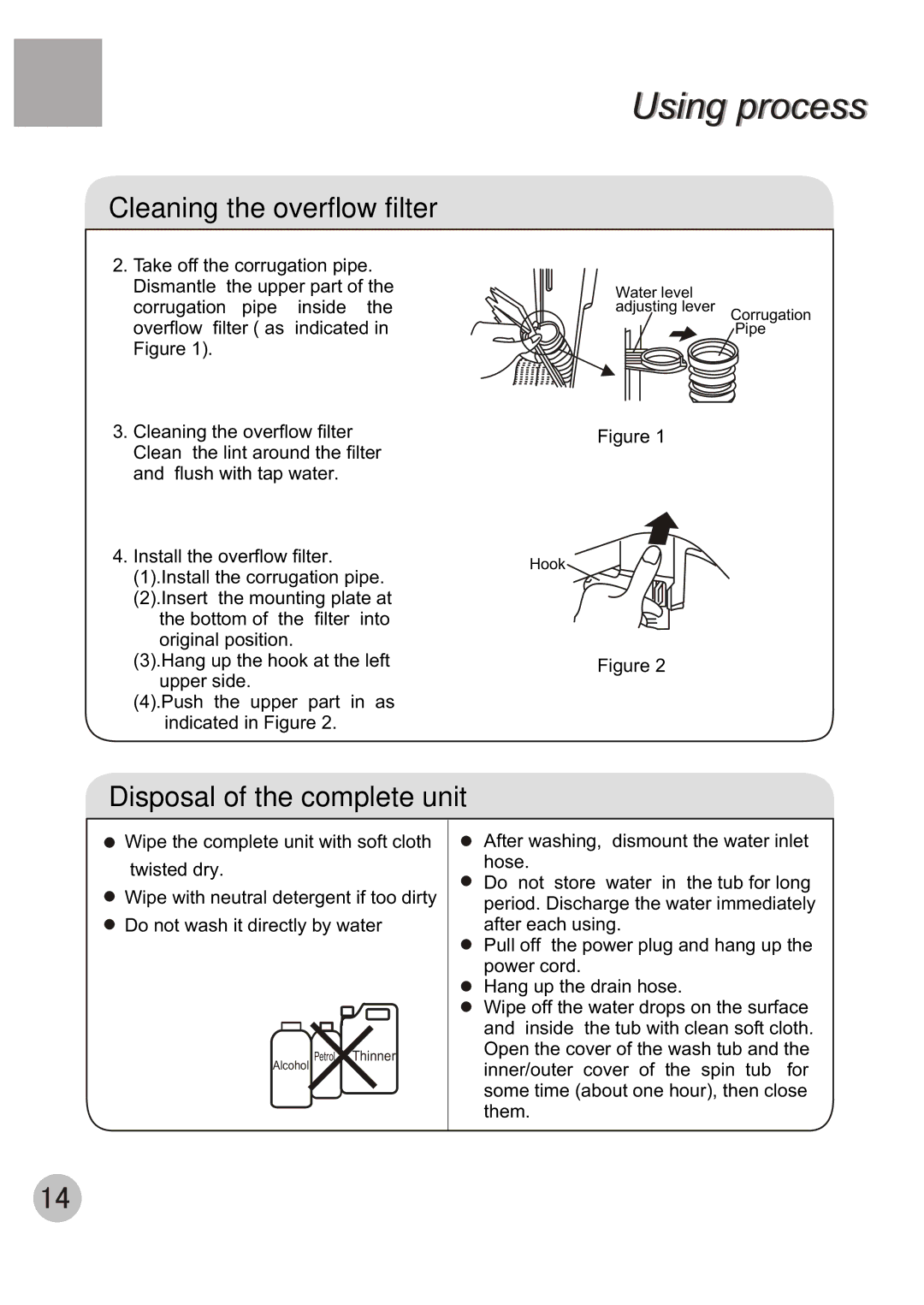 Haier WMS656 user manual Cleaning the overflow filter 