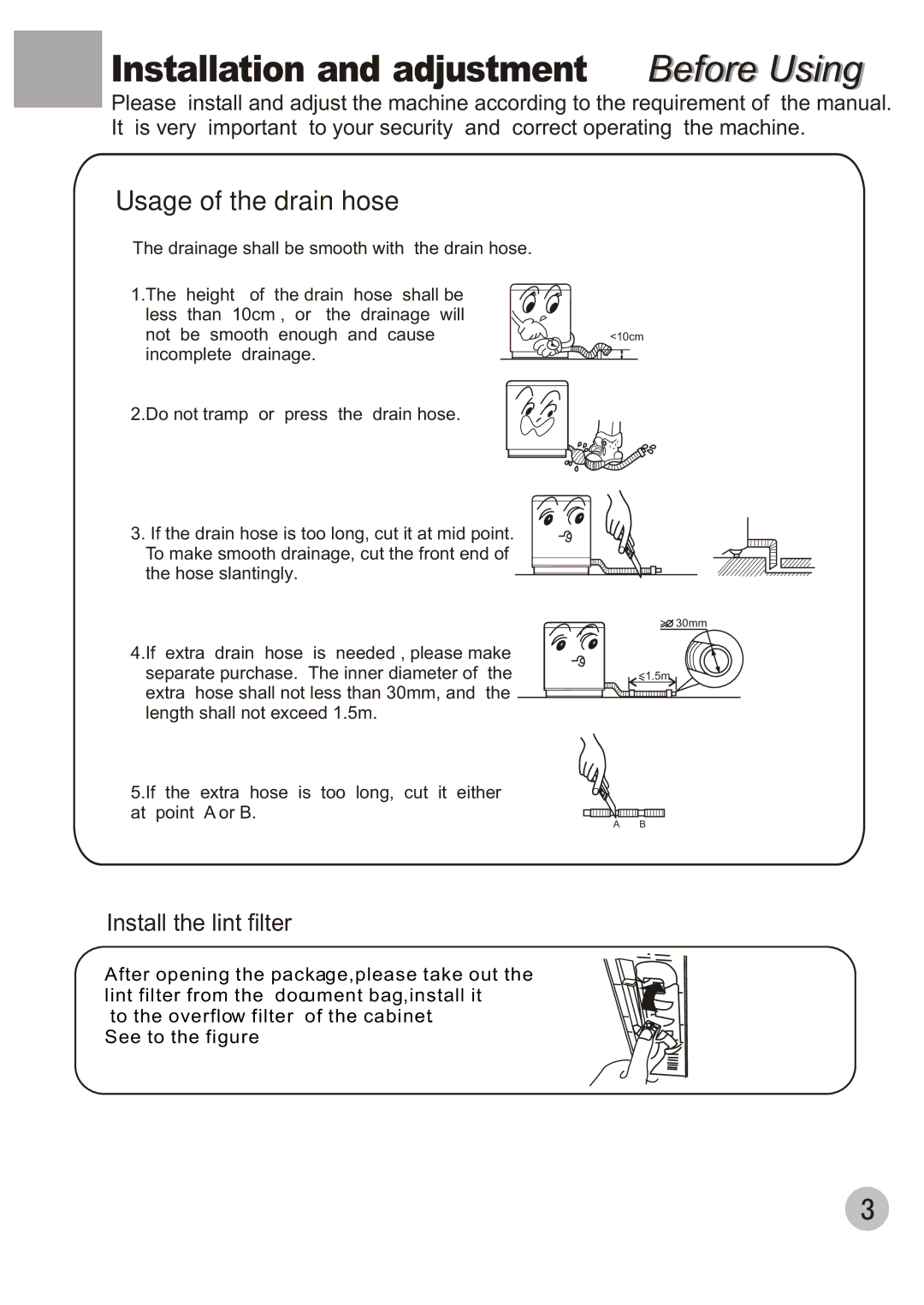 Haier WMS656 user manual Installation and adjustment 