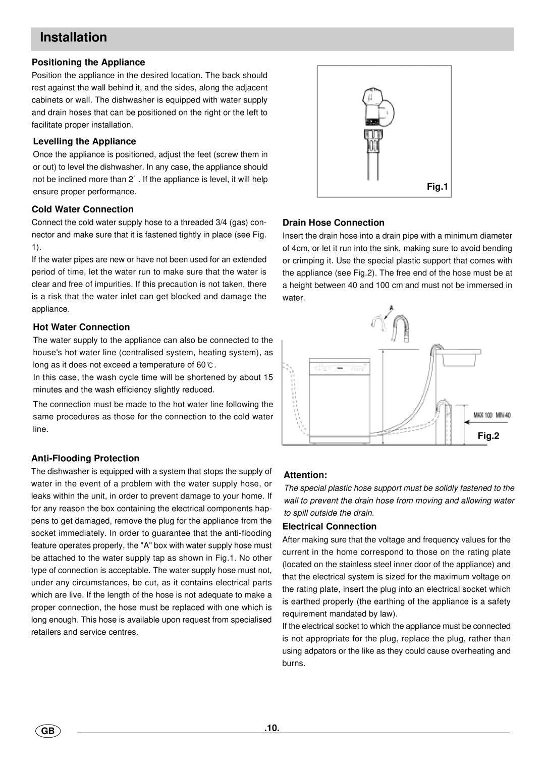 Haier WQP12-BFE manual Installation 