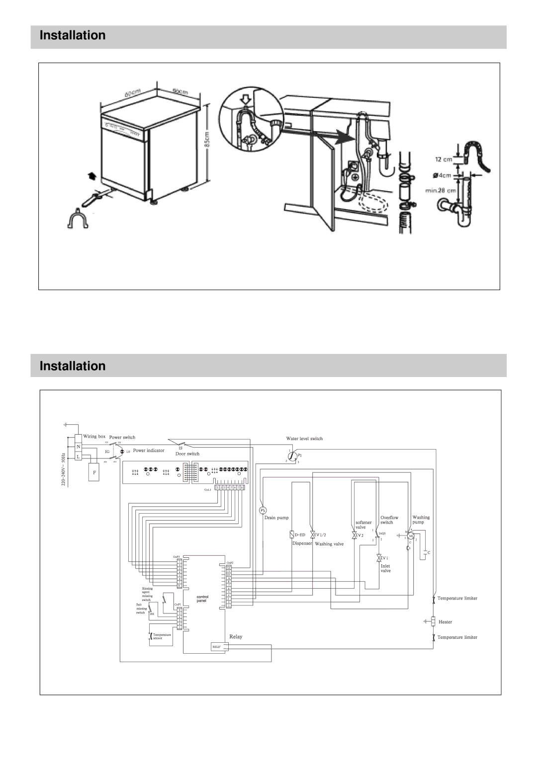 Haier WQP12-BFE manual Installation 