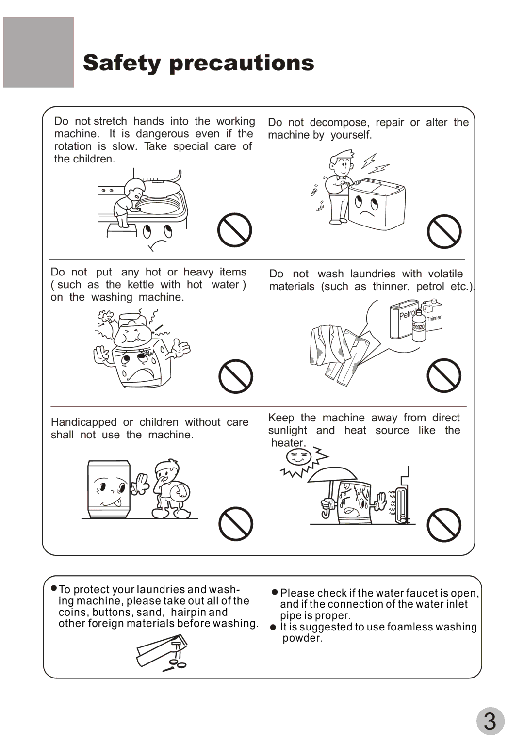 Haier XPB50-ASP user manual Petrol 