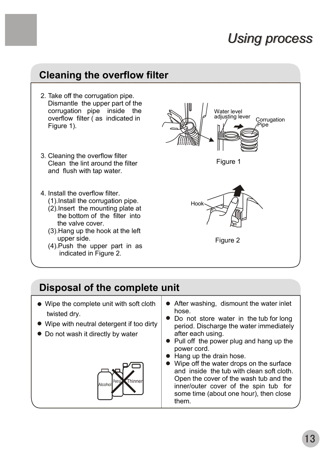 Haier XPB56-23S user manual Cleaning the overflow filter 