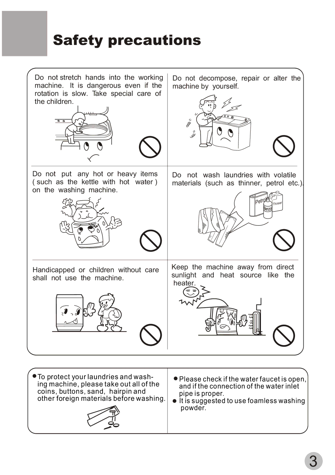 Haier XPB58-113S user manual Petrol 